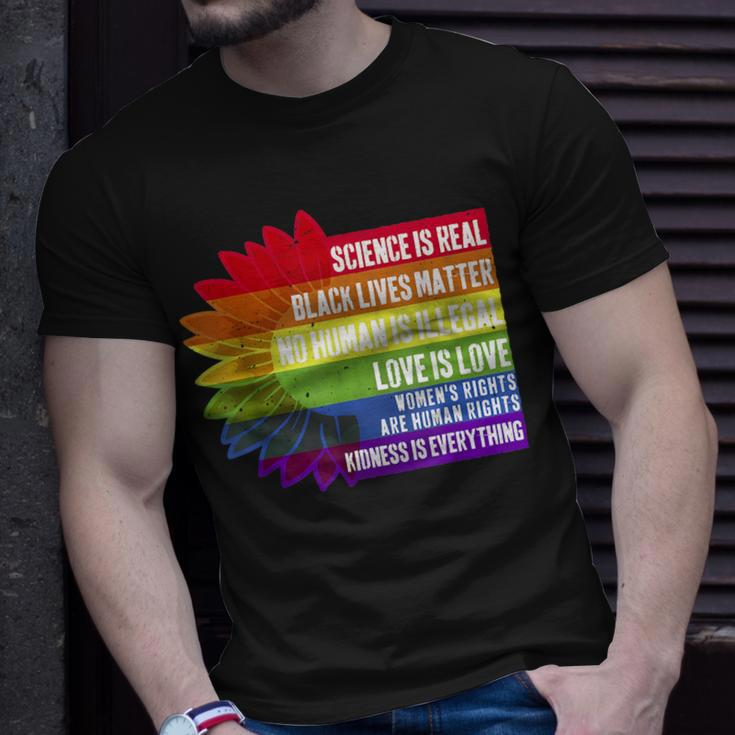 Pride Science Real Black Lives Matter Love Is Love Lgbtq Unisex T-Shirt Gifts for Him