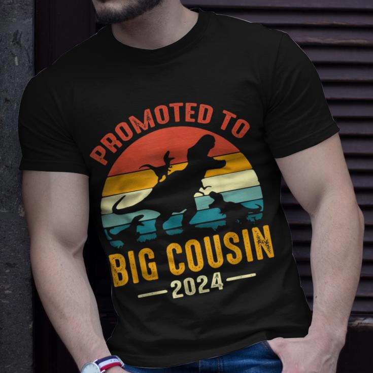 Promoted To Big Cousin 2024 Dinosaur T-Rex T-Shirt Gifts for Him