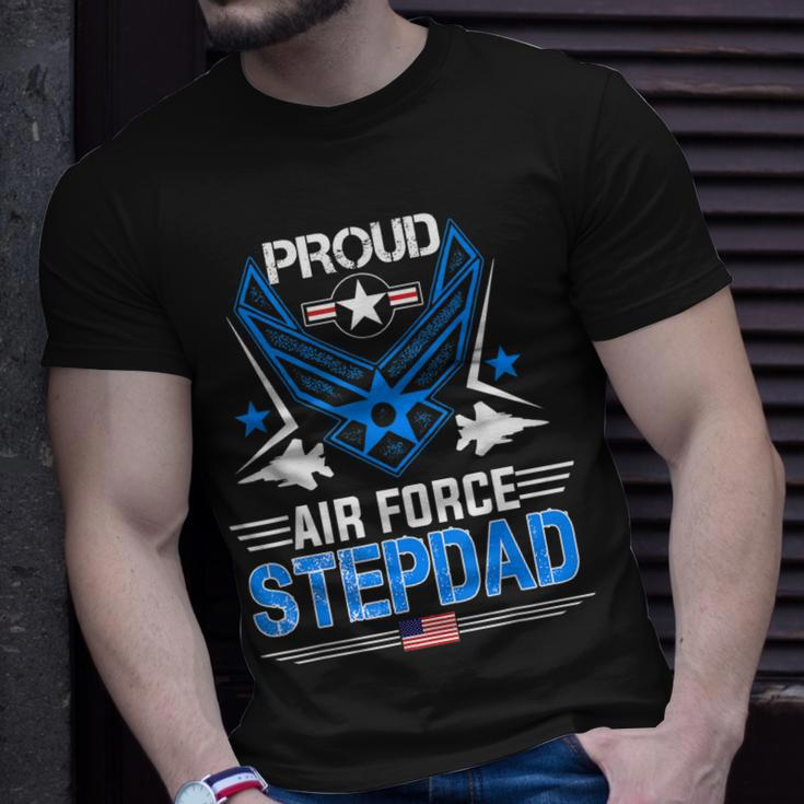 Proud Air Force Stepdad Veteran Pride Gifts Unisex T-Shirt Gifts for Him