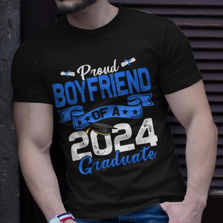 Proud Boyfriend Of A Class Of 2024 Graduate For Graduation T-Shirt Gifts for Him