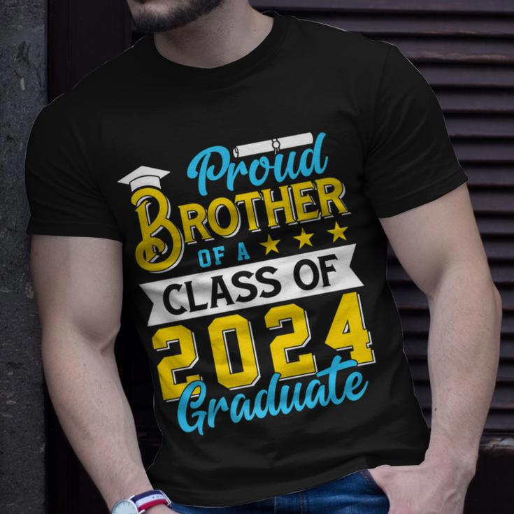 Proud Brother Of A Class Of 2024 Graduate Senior 2024 Unisex T-Shirt Gifts for Him