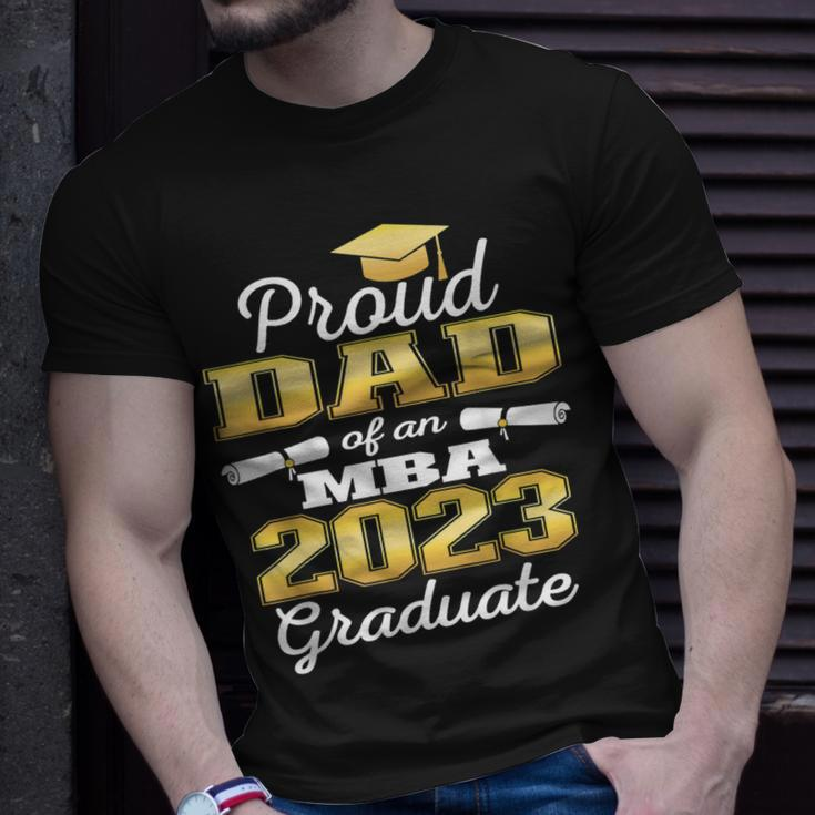 Proud Dad Of 2023 Class Mba Graduate Family Graduation Unisex T-Shirt Gifts for Him