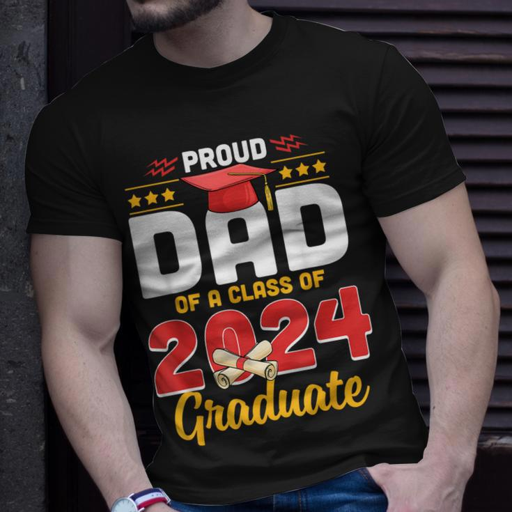 Proud Dad Of A Class Of 2024 Graduate Senior Men Family Unisex T-Shirt Gifts for Him