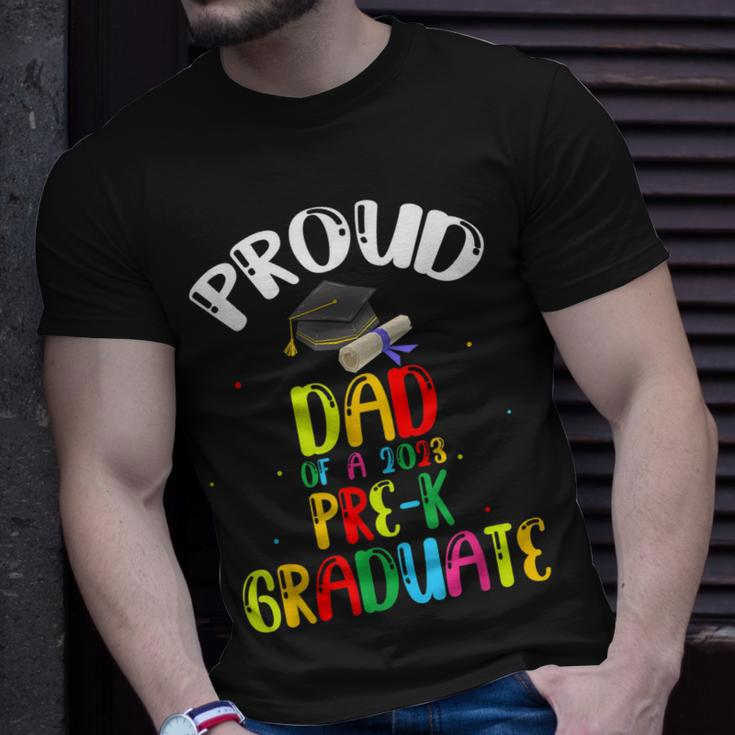 Proud Dad Of Preschool Graduate 2023 School Prek Graduation Unisex T-Shirt Gifts for Him