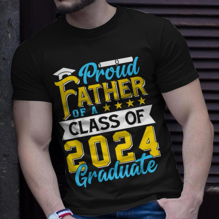Proud Father Of A Class Of 2024 Graduate Senior 2024 Unisex T-Shirt Gifts for Him