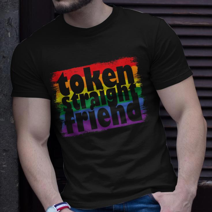 Proud Lgbtq Ally Token Straight Friend Gay Pride Parade Unisex T-Shirt Gifts for Him