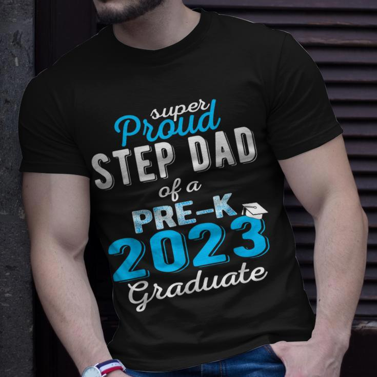 Proud Step Dad Of Pre K School Graduate 2023 Graduation Step Unisex T-Shirt Gifts for Him