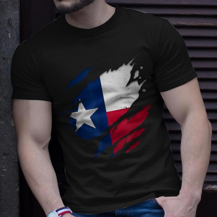 Proud Texan Tx State Torn Ripped Texas Flag T-Shirt Gifts for Him