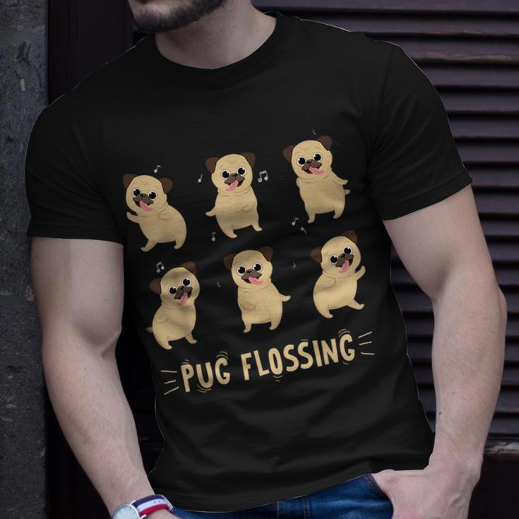 Pug Dog Floss Dance Cute Funny Pug Floss Gift Gifts For Pug Lovers Funny Gifts Unisex T-Shirt Gifts for Him