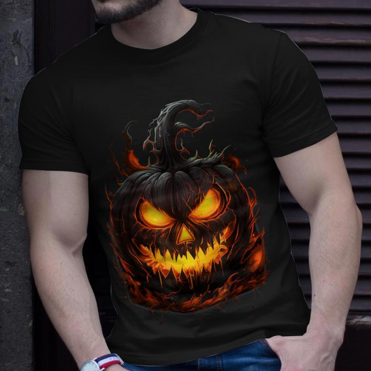 Pumpkin Scary Spooky Halloween Costume For Woman Adults T-Shirt Gifts for Him