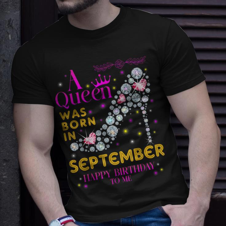 A Queen Was Born In September- Happy Birthday To Me T-Shirt Gifts for Him