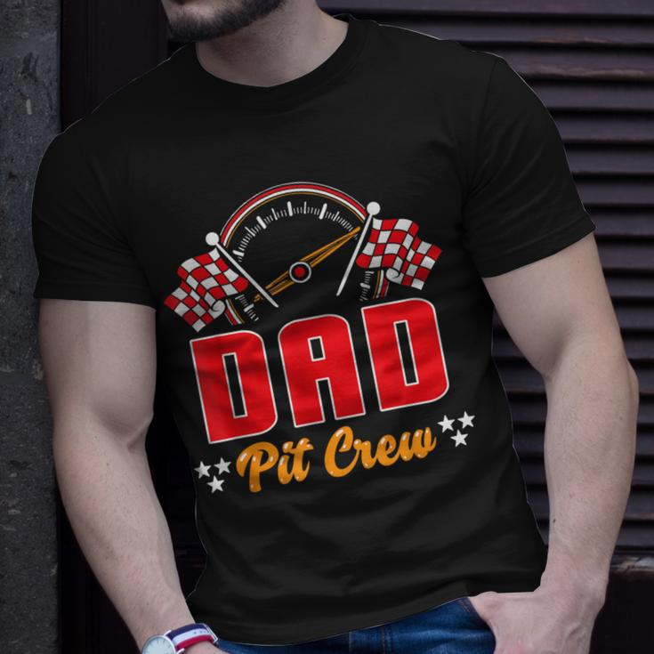 Race Car Birthday Party Matching Family Dad Pit Crew T-Shirt Gifts for Him