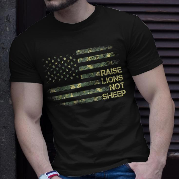 Raise Lions Not Sheep American Patriot Patriotic 4Th July Unisex T-Shirt Gifts for Him