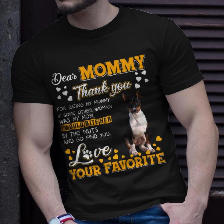 Rat Terrier Dear Mommy Thank You For Being My Mommy Unisex T-Shirt Gifts for Him