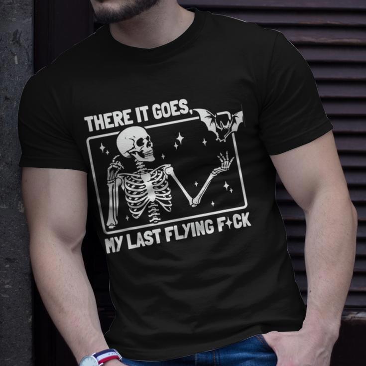 There It Goes My Last Flying F Skeletons Halloween T-Shirt Gifts for Him