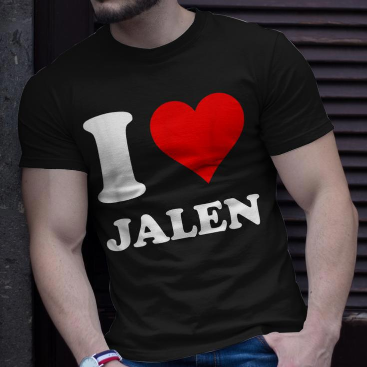 Red Heart I Love Jalen T-Shirt Gifts for Him