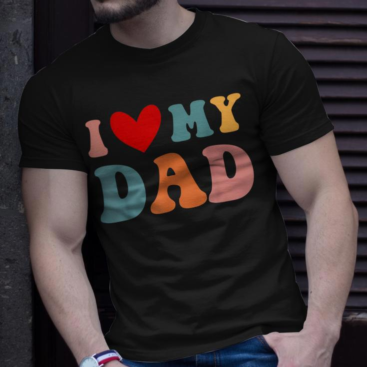 Retro I Love My Dad Unisex T-Shirt Gifts for Him