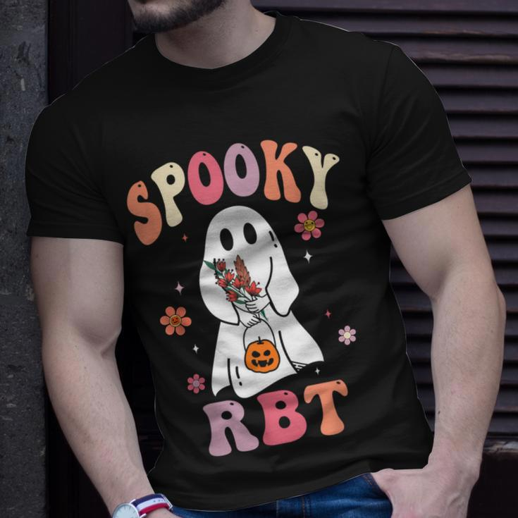 Retro Spooky Rbt Behavior Technician Halloween Rbt Therapist T-Shirt Gifts for Him