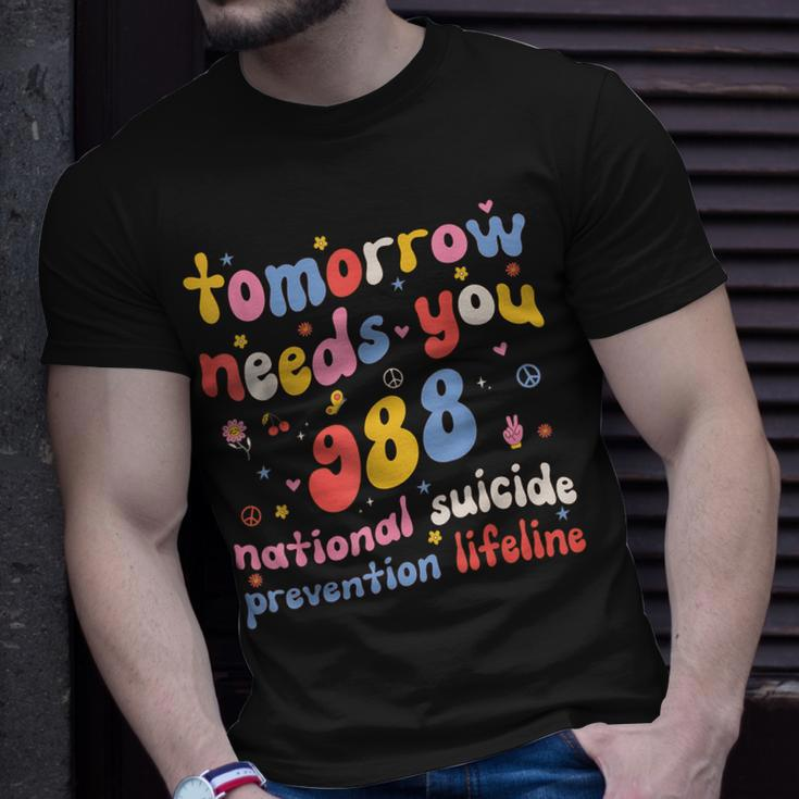 Retro Tomorrow Needs You 988 Suicide Prevention Awareness T-Shirt Gifts for Him