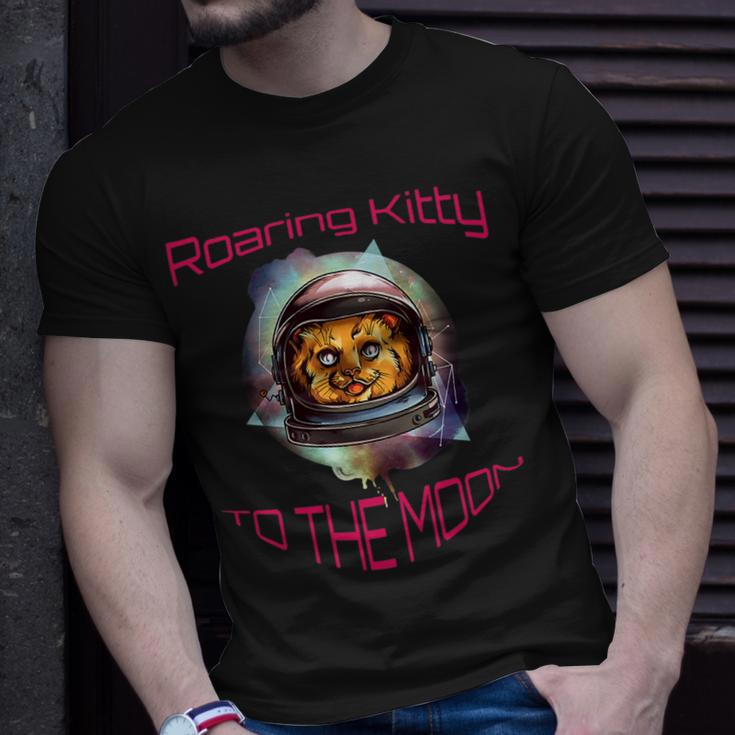 Roaring Kitty Astronaut To The Moon Unisex T-Shirt Gifts for Him