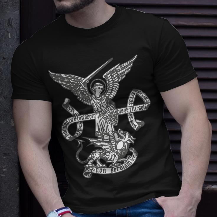 Saint Michael The Archangel Catholic Angels T-Shirt Gifts for Him