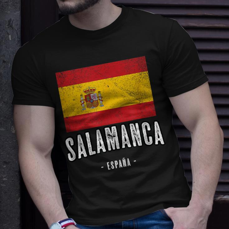 Salamanca Spain Es Flag City Top Bandera Española Ropa T-Shirt Gifts for Him
