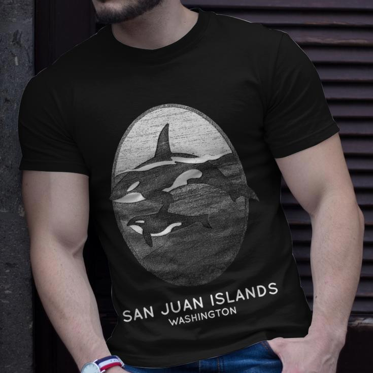 San Juan Islands Washington Orca Whale Souvenir T-Shirt Gifts for Him