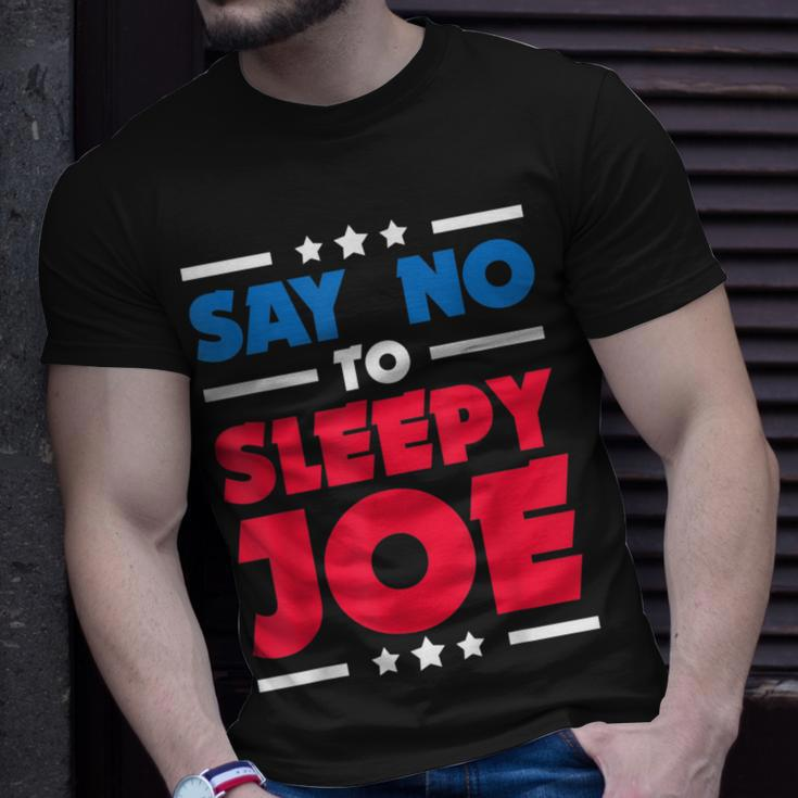 Say No To Sleepy Joe 2020 Election Trump Republican T-Shirt Gifts for Him