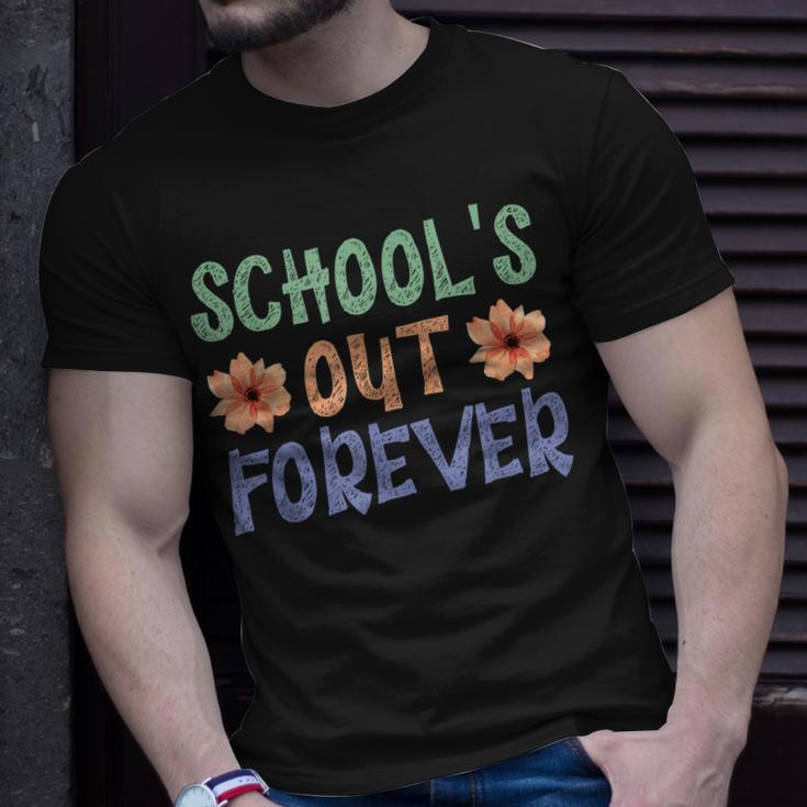Schools Out Forever Retro Last Day Of School Unisex T-Shirt Gifts for Him