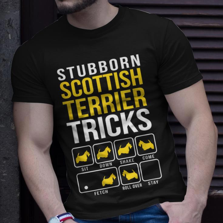Scottish Terrier Stubborn Tricks T-Shirt Gifts for Him
