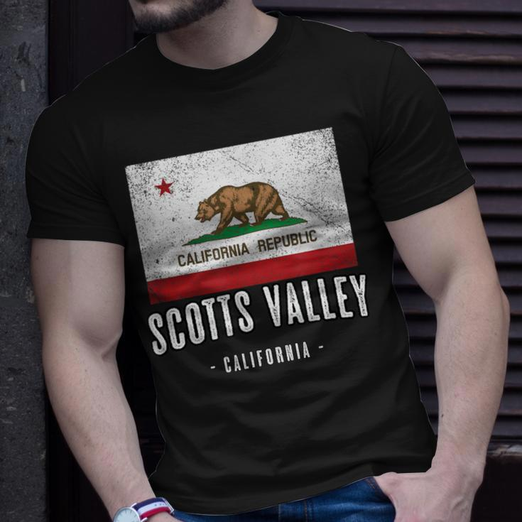 Scotts Valley California Cali City Souvenir Ca Flag T-Shirt Gifts for Him