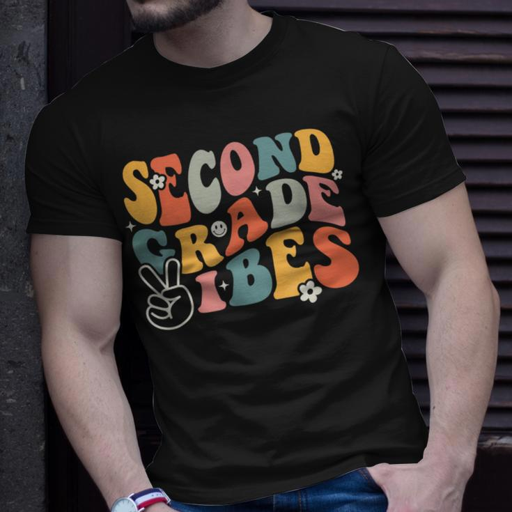 Second Grade Vibes Team 2Nd Grade Groovy Back To School Unisex T-Shirt Gifts for Him