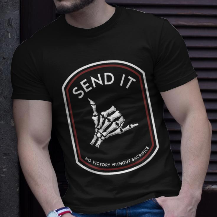 Send It No Victory Without Sacrifice On Back T-Shirt Gifts for Him