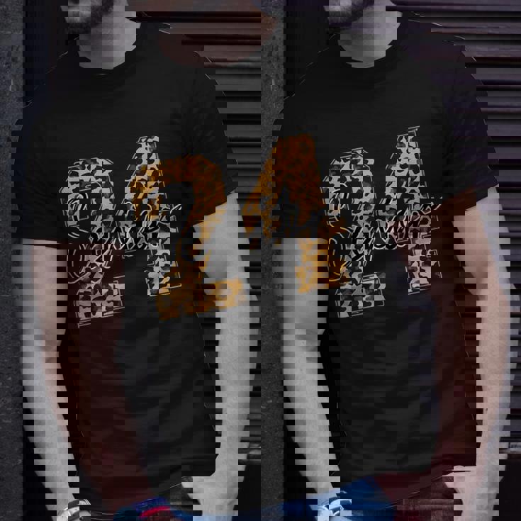 Senior 2024 Class Of Graduation Leopard Graduate T-Shirt Gifts for Him
