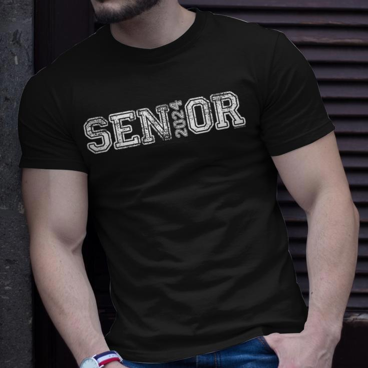 Senior 2024 | Class Of 2024 Graduation Vintage Him Her Unisex T-Shirt Gifts for Him