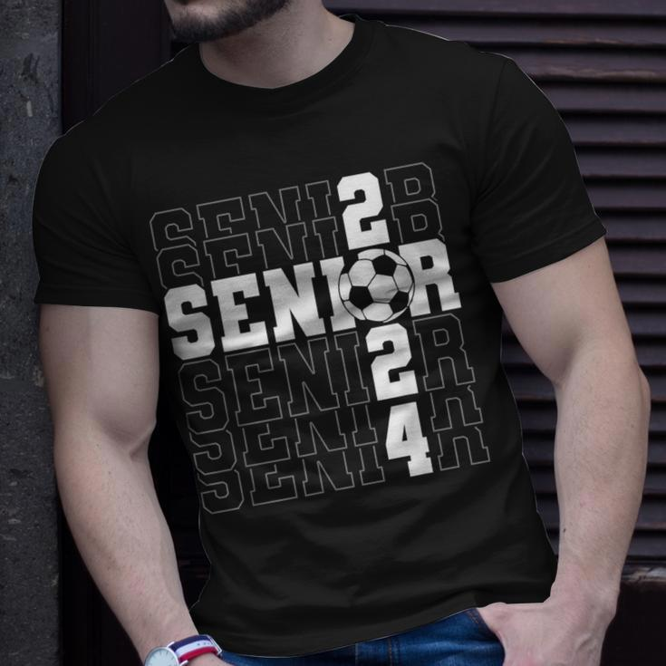 Senior 2024 Soccer Player Class Of 2024 Senior Graduation T-Shirt Gifts for Him