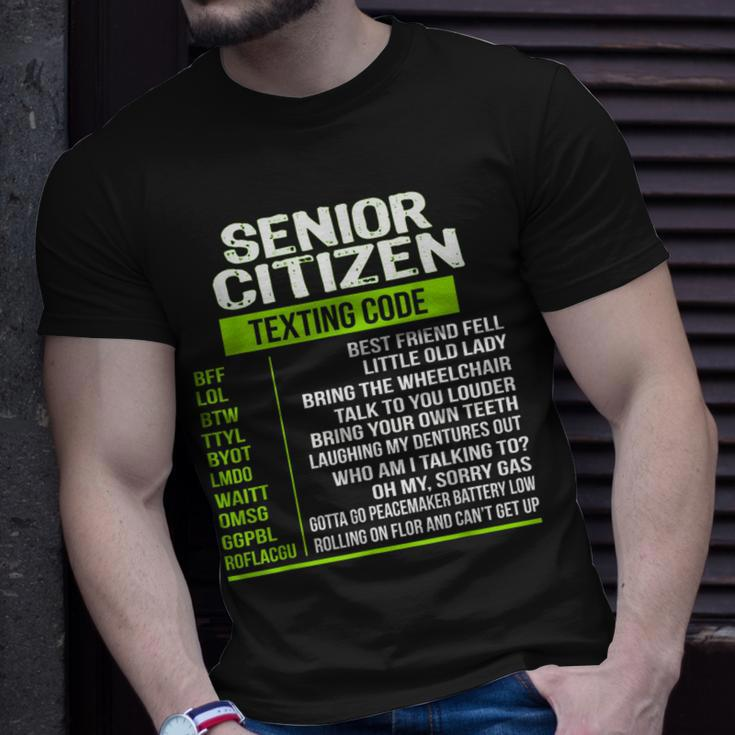 Senior Citizens Ideas Texting For Seniors Texting Codes T-Shirt Gifts for Him