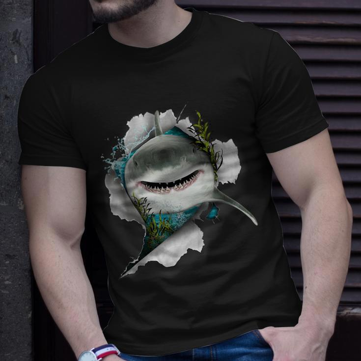 Shark Great White Shark Deep Sea Fishing Funny Shark Unisex T-Shirt Gifts for Him