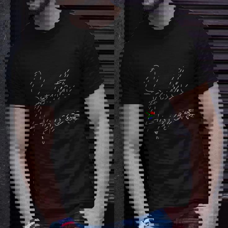 Simple Love South African Flag Heart On South Africa T-Shirt Gifts for Him