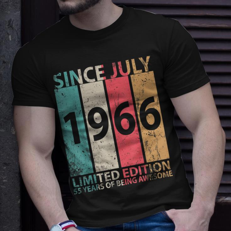 Since July 1966 Ltd Edition Happy 55 Years Of Being Awesome Unisex T-Shirt Gifts for Him
