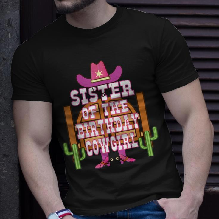 Sister Of The Birthday Cowgirl Kids Rodeo Party Bday Unisex T-Shirt Gifts for Him