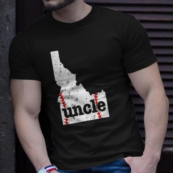 Softball Uncle Idaho Baseball Uncle Unisex T-Shirt Gifts for Him