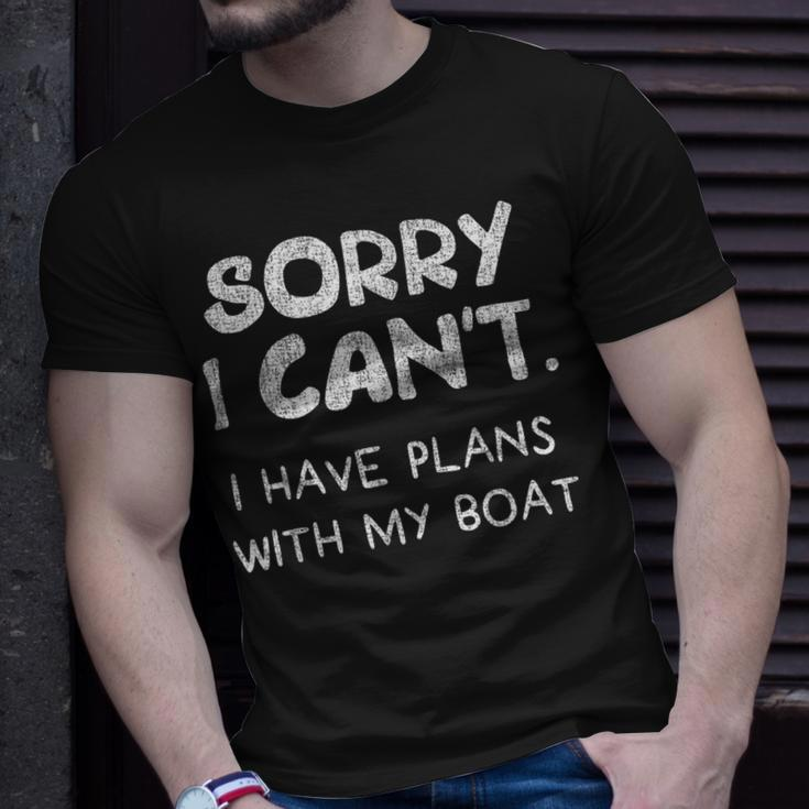 Sorry I Can't I Have Plans With My Boat Captain Boating T-Shirt Gifts for Him