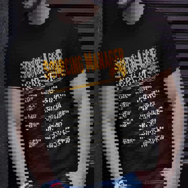 Sourcing Manager Hourly Rate Sourcing Director T-Shirt Gifts for Him