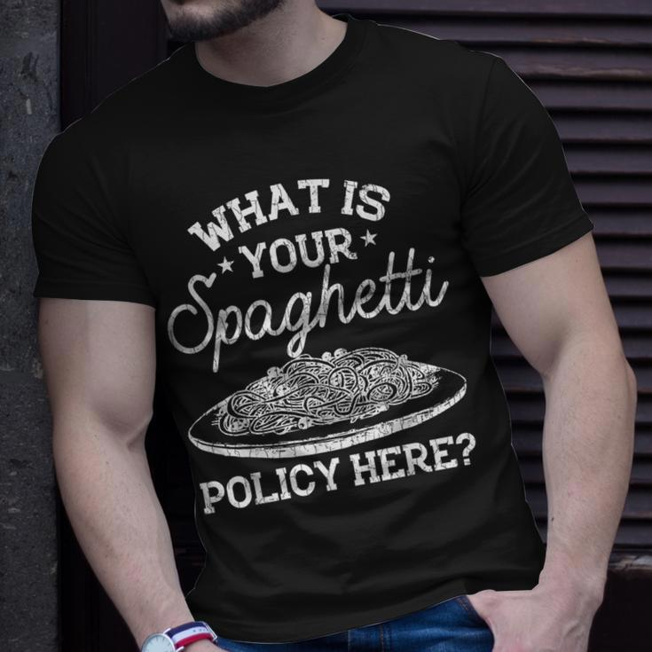 What Is Your Spaghetti Policy Pasta Noodles Graphic T-Shirt Gifts for Him