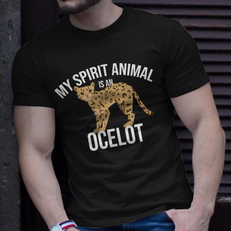 My Spirit Animal Is An Ocelot Ocelot Wild Cat Zookeeper T-Shirt Gifts for Him