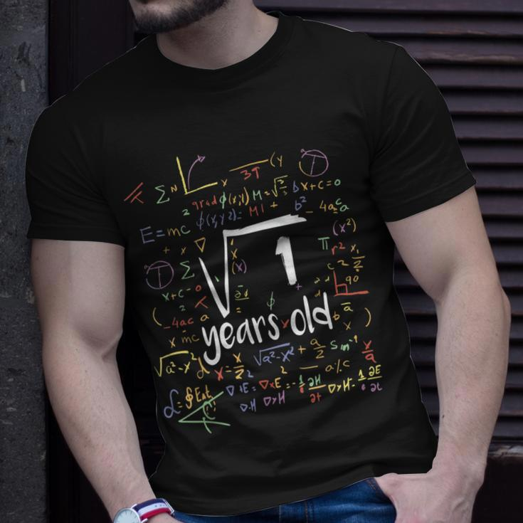 Square Root Of 1 Nerd 1 Years Old 1Th Birthday Math Math Funny Gifts Unisex T-Shirt Gifts for Him