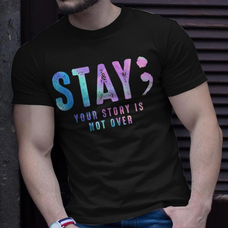Your Story Is Not Over Stay Suicide Prevention Awareness T-Shirt Gifts for Him