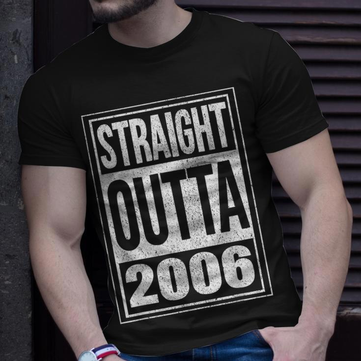 Straight Outta 2006 Funny 14Th Birthday Celebration Apparel Unisex T-Shirt Gifts for Him