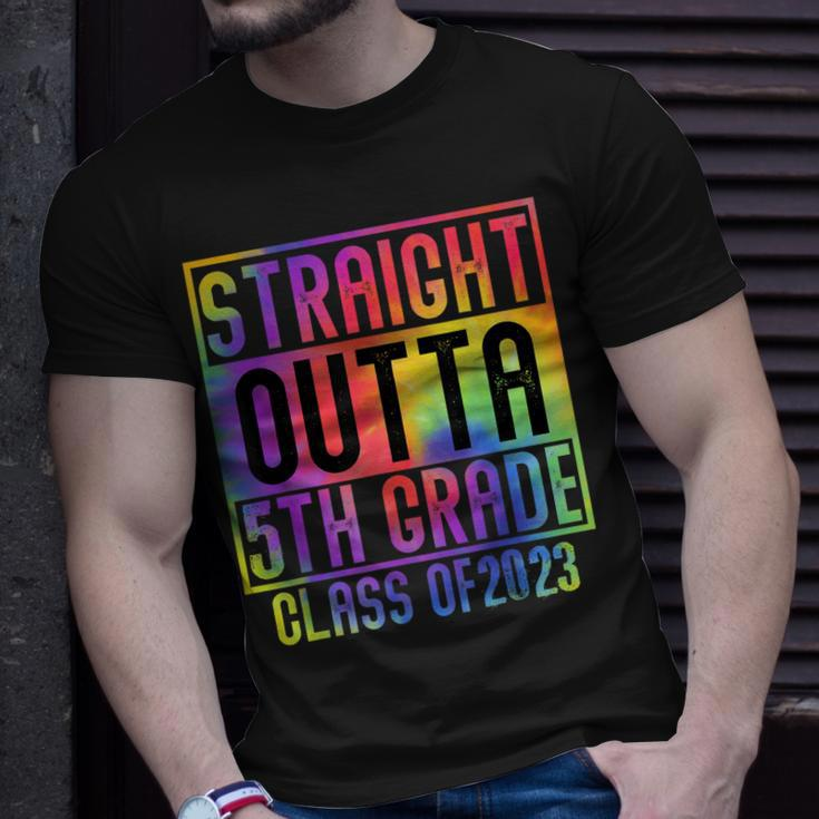 Straight Outta 5Th Grade Class Of 2023 Graduation Tie Dye Unisex T-Shirt Gifts for Him
